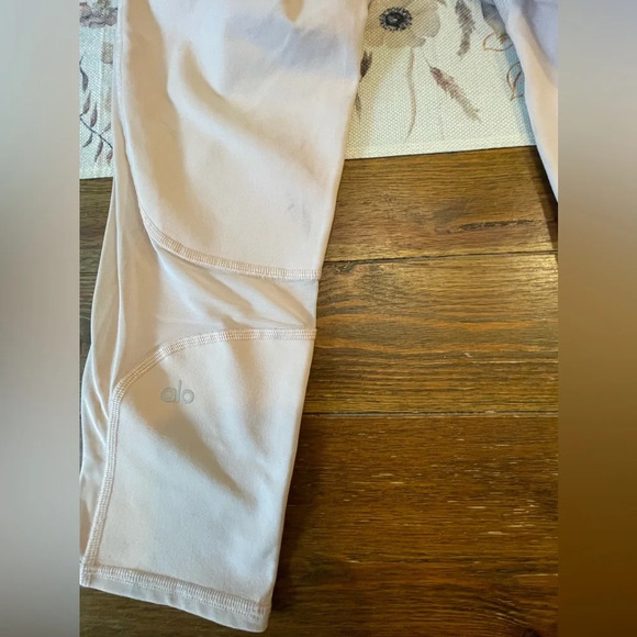 Alo | Yoga Workout Leggings | Blush Pink | Sheer Panels | Women’s L - Picture 6 of 6